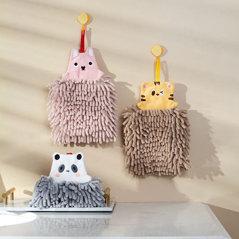 Cartoon Animal Hangable Hand Towels Chenille Funny Tiger Rabbit Panda Kitchen Bathroom Washcloths Absorbent Dishwashing Towel
Cartoon Animal Hangable Hand Towels Chenille Funny Tiger Rabbit Panda Kitchen Bathroom Washcloths Absorbent Dishwashing Towel