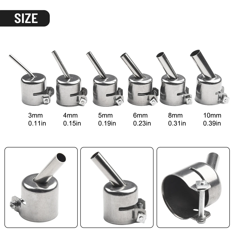 Efficient 45 Degree Curved Angle Nozzles for CPU Side Horizontal Heating for 850 Series Hot Air Rework Station
Efficient 45 Degree Curved Angle Nozzles for CPU Side Horizontal Heating for 850 Series Hot Air Rework Station