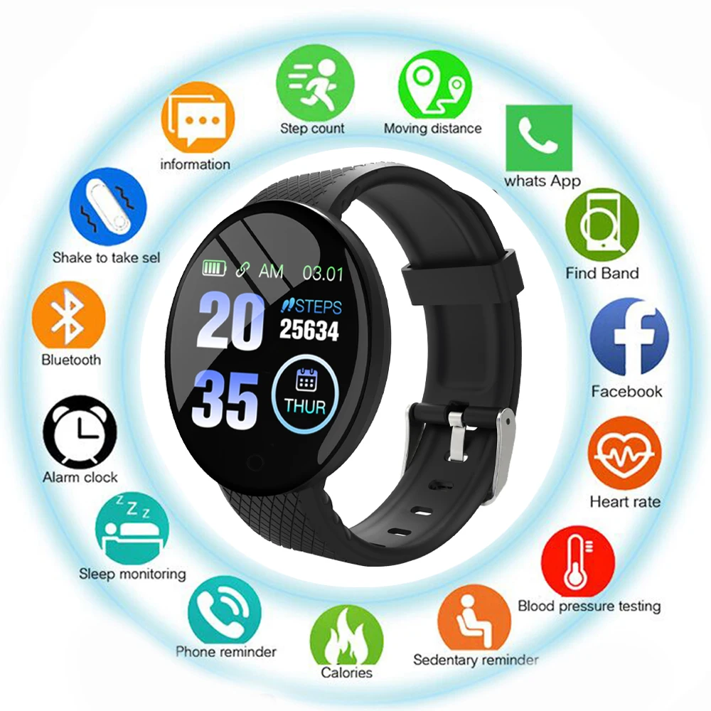 Smart Watch for Men Women Children Fitness Pedometer Bracelet Digital Heart Rate Blood Pressure Detection Kids Watches Reloj
Smart Watch for Men Women Children Fitness Pedometer Bracelet Digital Heart Rate Blood Pressure Detection Kids Watches Reloj
