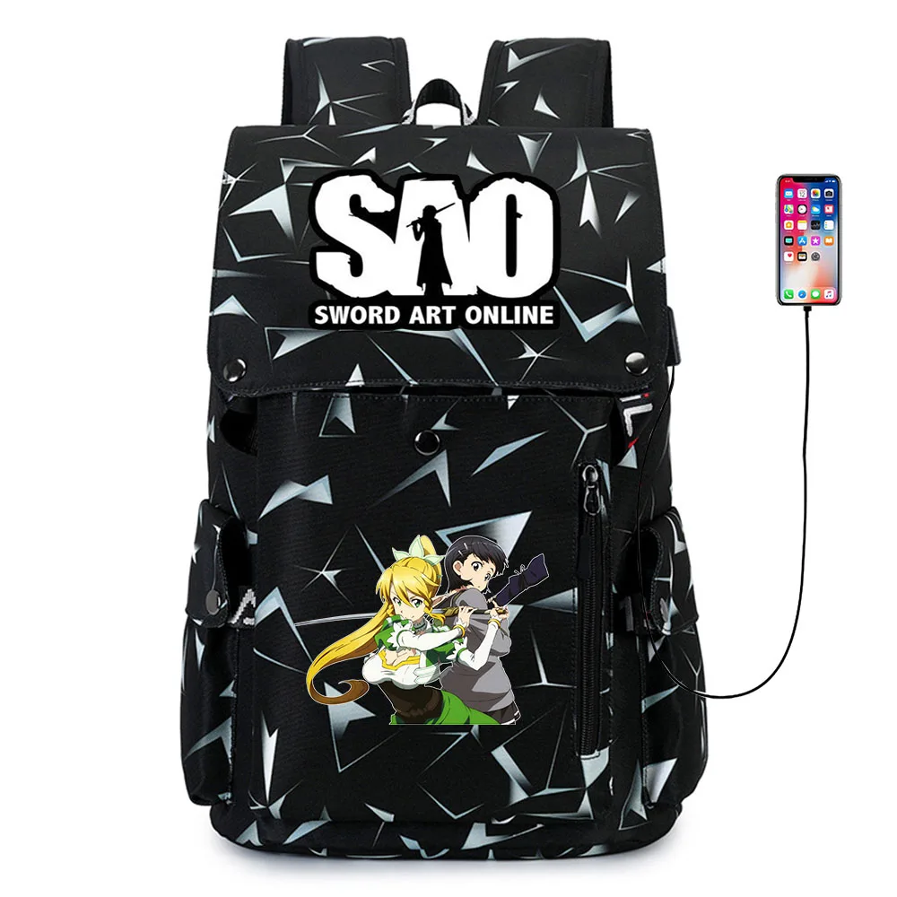 Рюкзак с принтом Sword Art Online, дорожная сумка для ноутбука с USB-разъемом, школьный ранец из ткани Оксфорд на молнии для студентов и подростков
Рюкзак с принтом Sword Art Online, дорожная сумка для ноутбука с USB-разъемом, школьный ранец из ткани Оксфорд на молнии для студентов и подростков