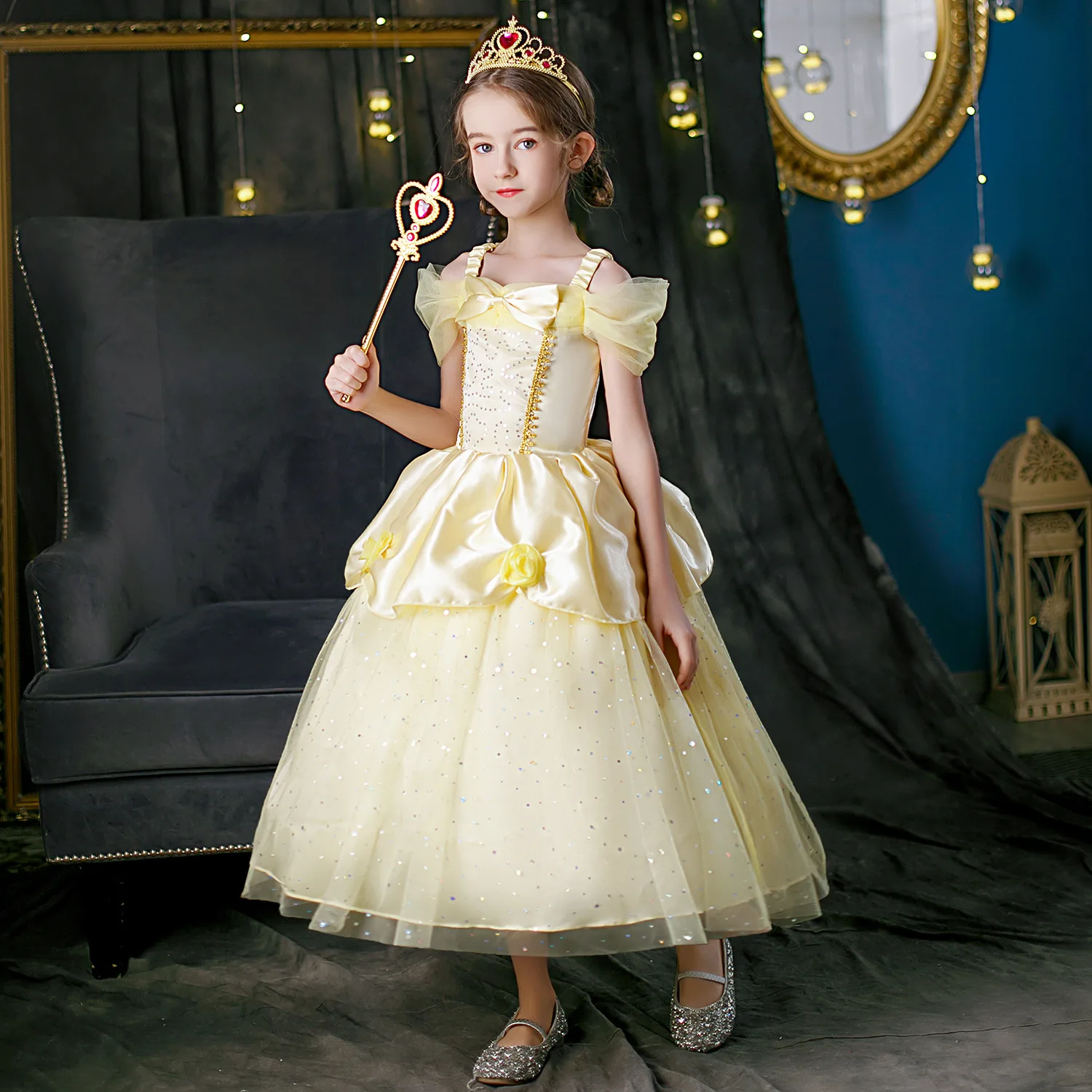 Disney Belle Princess Dress Summer Children's Dress Christmas Puffy Dress Beauty and the Beast Girls Belle Princess Costume
Disney Belle Princess Dress Summer Children's Dress Christmas Puffy Dress Beauty and the Beast Girls Belle Princess Costume