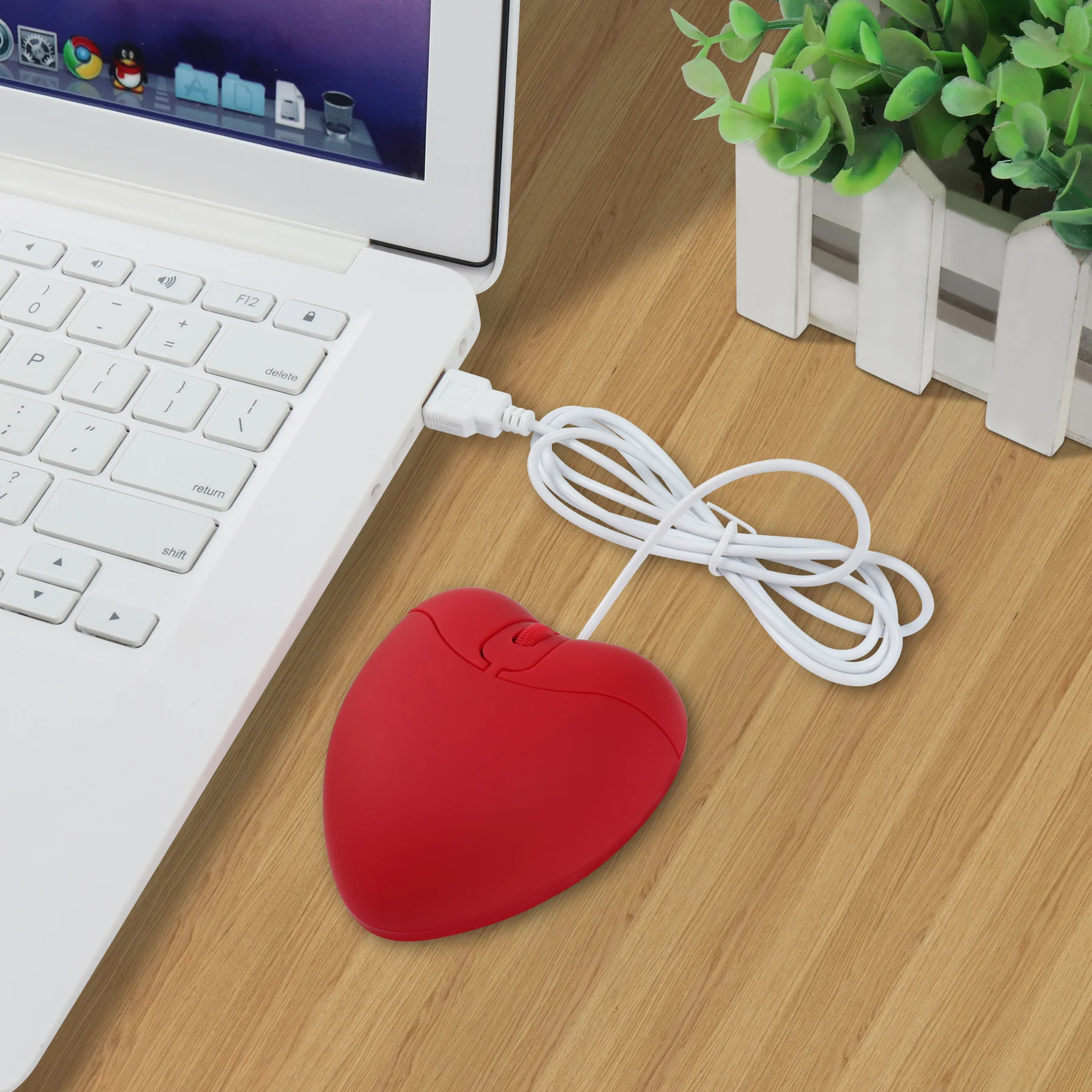 

Новинка милая проводная мышь 1000DPI креативная игровая мышь в форме красного сердца 3D мини USB оптическая компьютерная мышь для ноутбука и наст...