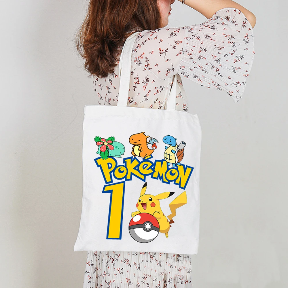 Pikachu Japanese Animation Shoulder Bag Simple Soft Shopper Women's Elegant Canvas Bag High Quality Foldable Top Handle Bags
Pikachu Japanese Animation Shoulder Bag Simple Soft Shopper Women's Elegant Canvas Bag High Quality Foldable Top Handle Bags