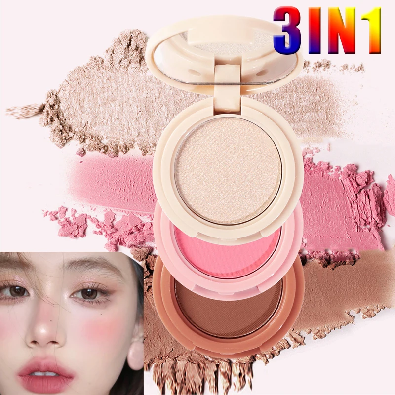 Multifunction Blush Highlight Contour Powder 3In1 Face Makeup Palette Lasting Easy To Wear Glitter Rouge Contouring Highlighter
Multifunction Blush Highlight Contour Powder 3In1 Face Makeup Palette Lasting Easy To Wear Glitter Rouge Contouring Highlighter