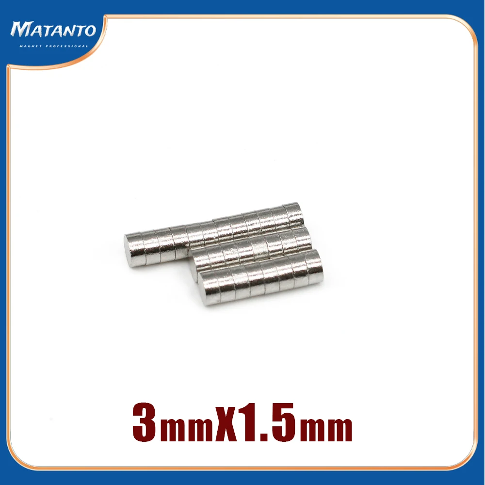 100/200/500/1000/2000/5000PCS 3x1.5 Powerful Magnets N35 Small Round Permanent Magnet 3x1.5mm Neodymium Magnet Strong 3*1.5
100/200/500/1000/2000/5000PCS 3x1.5 Powerful Magnets N35 Small Round Permanent Magnet 3x1.5mm Neodymium Magnet Strong 3*1.5