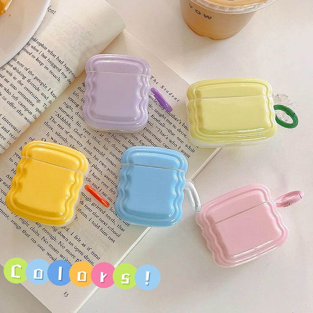 Cute Candy Color Solid Color Simple Case for AirPods 3 AirPod 2 Keyring Soft Headphone Cover for Airpods Pro 2 Wavy Shape Case
Cute Candy Color Solid Color Simple Case for AirPods 3 AirPod 2 Keyring Soft Headphone Cover for Airpods Pro 2 Wavy Shape Case