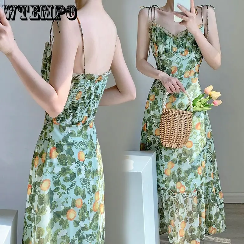 Elegant Women Dress Sexy V-Neck Sleeveless Green Korean Harajuku Satin Party Long Floral Dresses Casual Sundress Vestido Mujer
Elegant Women Dress Sexy V-Neck Sleeveless Green Korean Harajuku Satin Party Long Floral Dresses Casual Sundress Vestido Mujer
