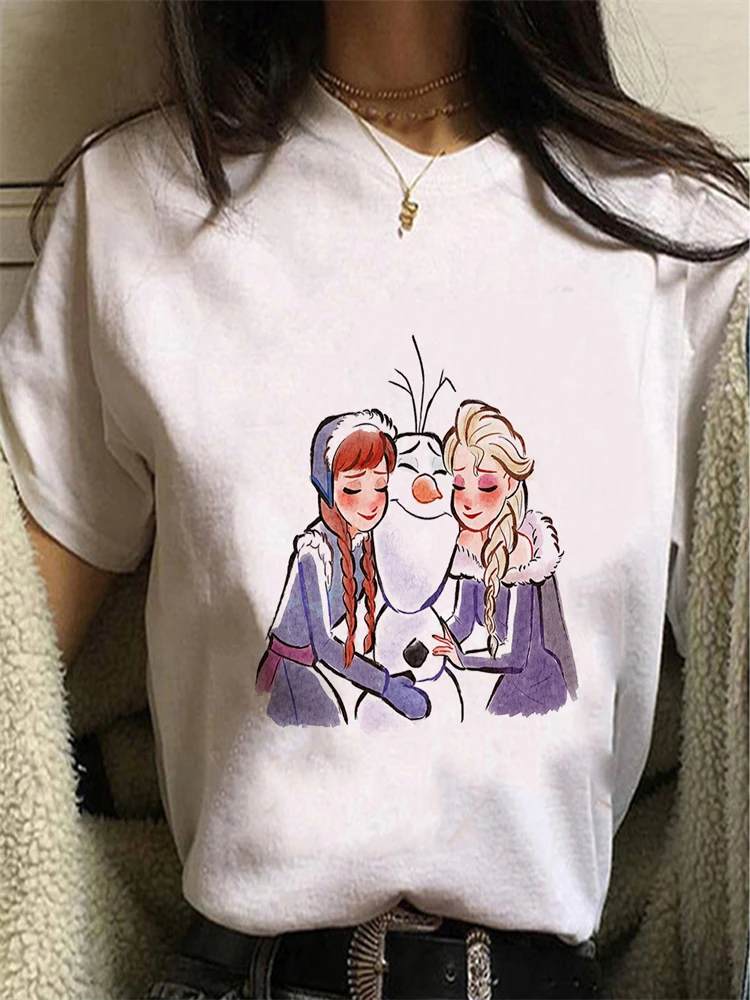 Fashion Disney Anna Elsa Print Women Popular Clothes Harajuku Style Cartoon Print Female T Shirts Frozen Series Tops Tees Kawaii
Fashion Disney Anna Elsa Print Women Popular Clothes Harajuku Style Cartoon Print Female T Shirts Frozen Series Tops Tees Kawaii