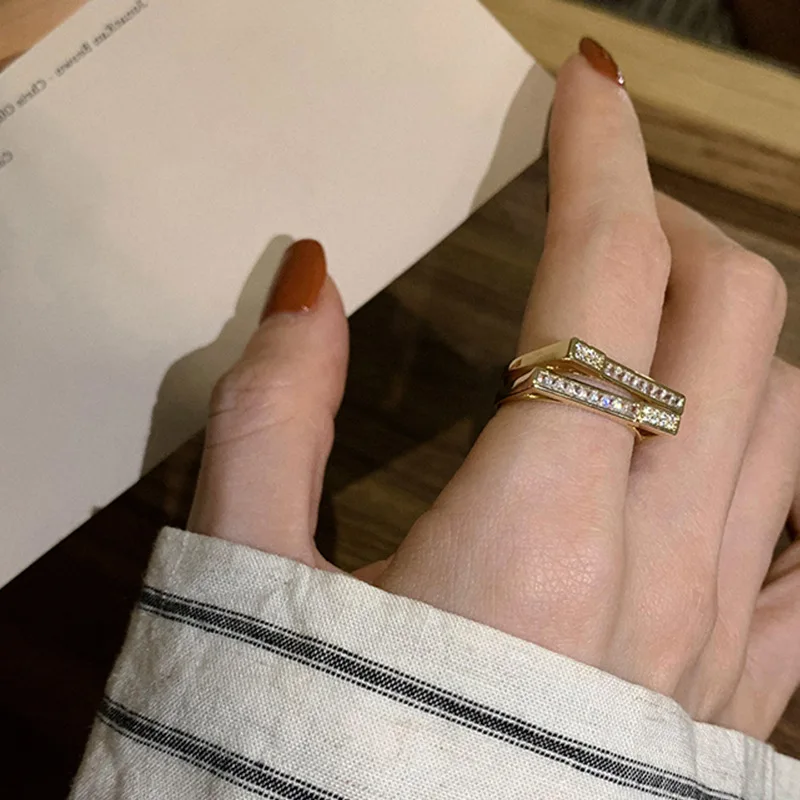 Korean Zircon Geometric Ring Baguette Ring Adjustable Simple 14k Real Gold Plated Ring
Korean Zircon Geometric Ring Baguette Ring Adjustable Simple 14k Real Gold Plated Ring