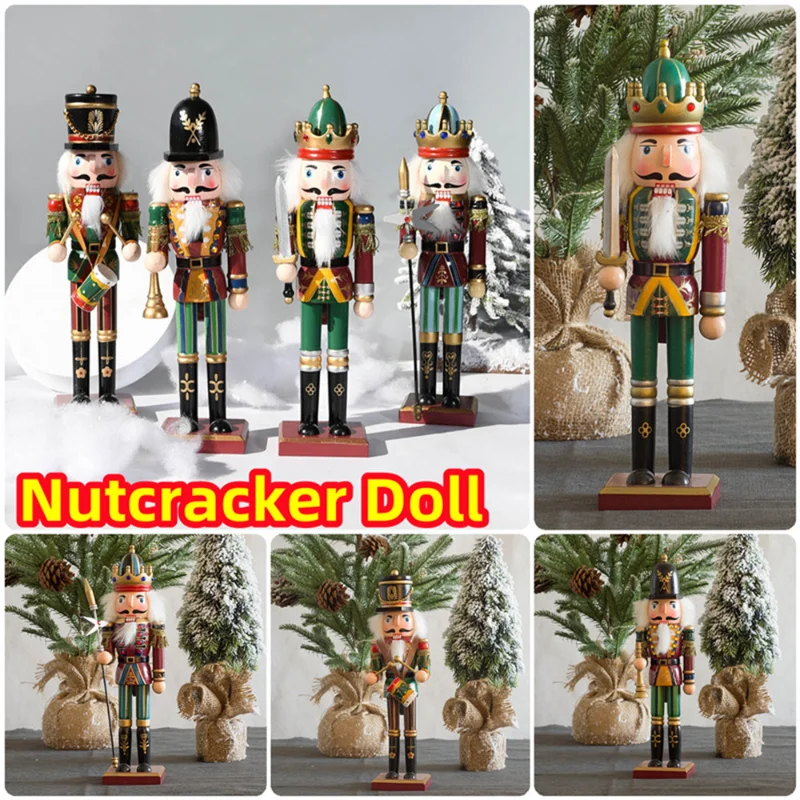 Wooden Doll Ornament 30CM Nutcracker Doll Christmas Decor Creative Handmade Retro style The puppet soldiers Ornament decoration
Wooden Doll Ornament 30CM Nutcracker Doll Christmas Decor Creative Handmade Retro style The puppet soldiers Ornament decoration