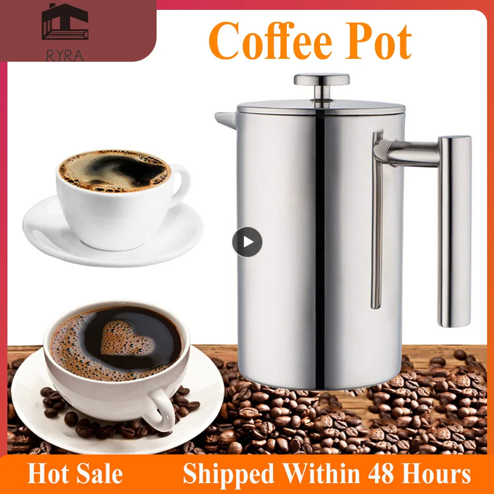 Coffee Maker French Press Stainless Steel Espresso Coffee Machine High Quality Double-Wall Insulated Coffee Tea Maker Pot 350ml
Coffee Maker French Press Stainless Steel Espresso Coffee Machine High Quality Double-Wall Insulated Coffee Tea Maker Pot 350ml