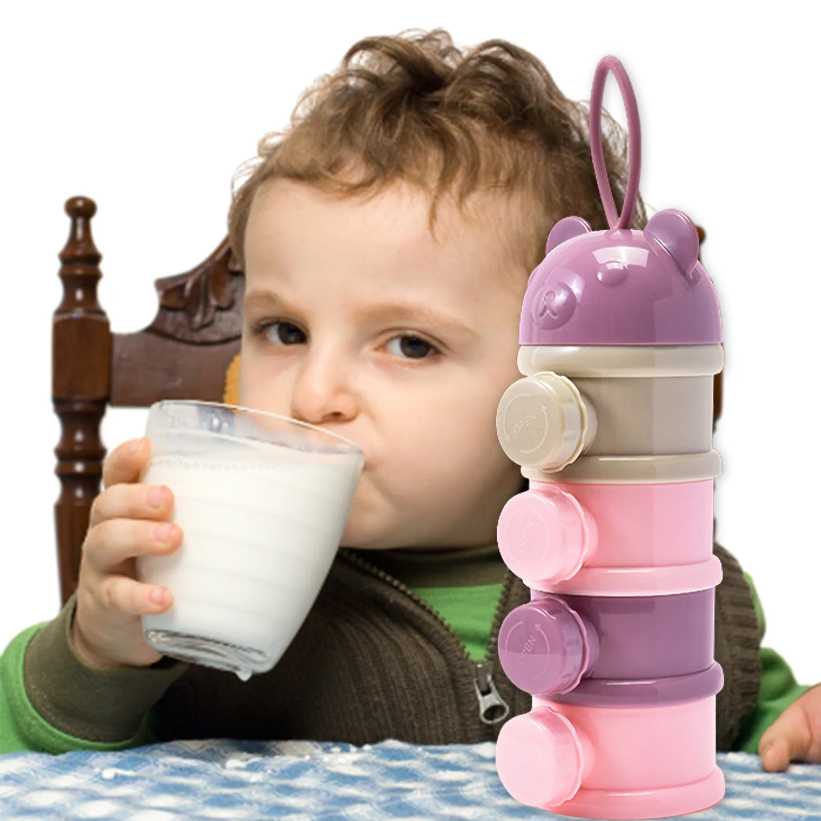 Formula Container Large-capacity Baby Formula Dispenser Portable Infant Milk Powder Storage Box Stackable Food Container Snack
Formula Container Large-capacity Baby Formula Dispenser Portable Infant Milk Powder Storage Box Stackable Food Container Snack