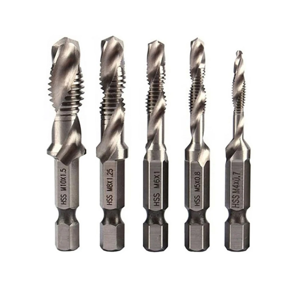 Metric Tap Tap Drill Bit M4-M10 Machine Screw Threaded Bit 5pcs Compound Tap HSS Hand Tools For Electric Drill
Metric Tap Tap Drill Bit M4-M10 Machine Screw Threaded Bit 5pcs Compound Tap HSS Hand Tools For Electric Drill