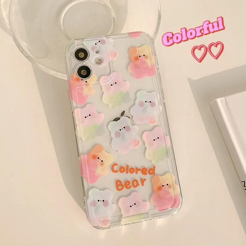 Colored cartoon transparent watercolor bear Phone Case For iphone 14 13 12 11 Pro Max X XR XSMAX 7 8 Plus SE TPU Case Cover
Colored cartoon transparent watercolor bear Phone Case For iphone 14 13 12 11 Pro Max X XR XSMAX 7 8 Plus SE TPU Case Cover