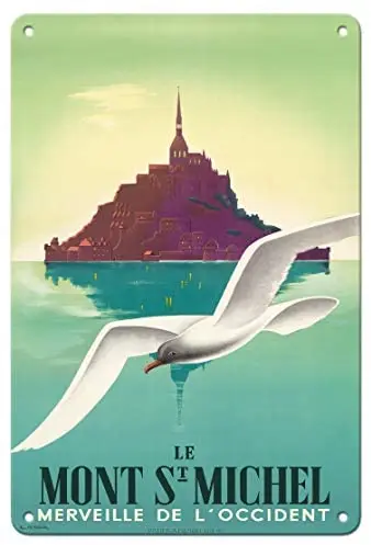 Le Mont-Saint-Michel, Normandy, France by Pierre Fix-Masseau c.1937 Metal Tin Sign
Le Mont-Saint-Michel, Normandy, France by Pierre Fix-Masseau c.1937 Metal Tin Sign
