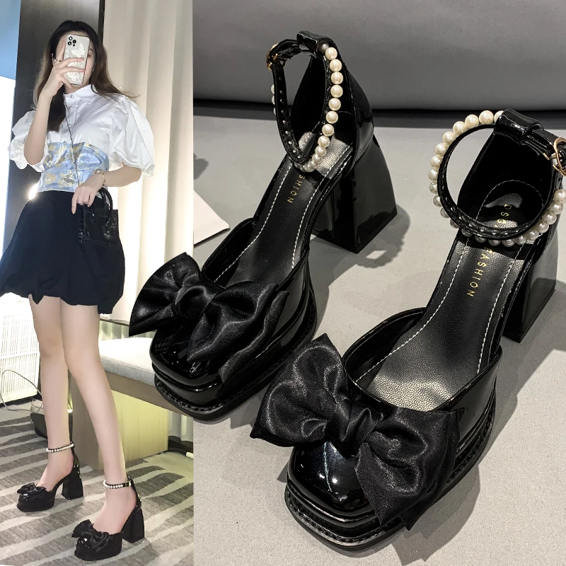 High Heels Toe Sandals Female Bow Thick Heel Mary Jane All-match Fashion Street Fashion Ladies Shoes High Heels Women
High Heels Toe Sandals Female Bow Thick Heel Mary Jane All-match Fashion Street Fashion Ladies Shoes High Heels Women