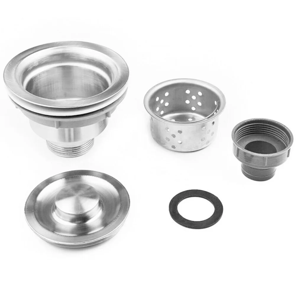Stainless Steel Kitchen Sink Drain Assembly Waste Strainer And Basket Strainer Stopper Waste Plug Sink Basin Drain Filter
Stainless Steel Kitchen Sink Drain Assembly Waste Strainer And Basket Strainer Stopper Waste Plug Sink Basin Drain Filter