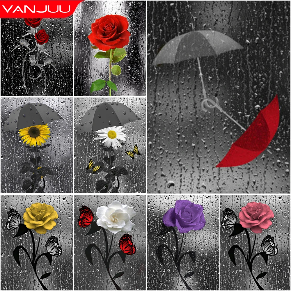 Flower 5D Diamond Painting Rain Rose Full DIY Diamond Mosaic Rhinestone Embroidery Cross Stitch Kit Home Decor
Flower 5D Diamond Painting Rain Rose Full DIY Diamond Mosaic Rhinestone Embroidery Cross Stitch Kit Home Decor