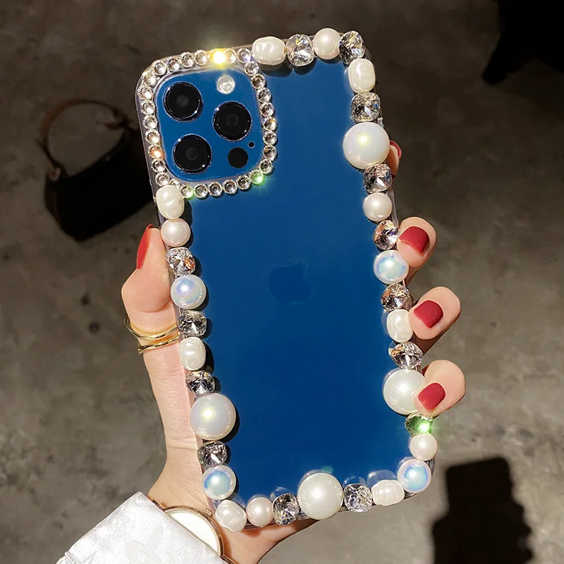 Fashion DIY Bling Pearl Rhinestone Clear Phone Case For iPhone 13 12 11 Pro X XS Max XR 7 8 6 6S Plus SE Handmade Diamond Cover 
Fashion DIY Bling Pearl Rhinestone Clear Phone Case For iPhone 13 12 11 Pro X XS Max XR 7 8 6 6S Plus SE Handmade Diamond Cover