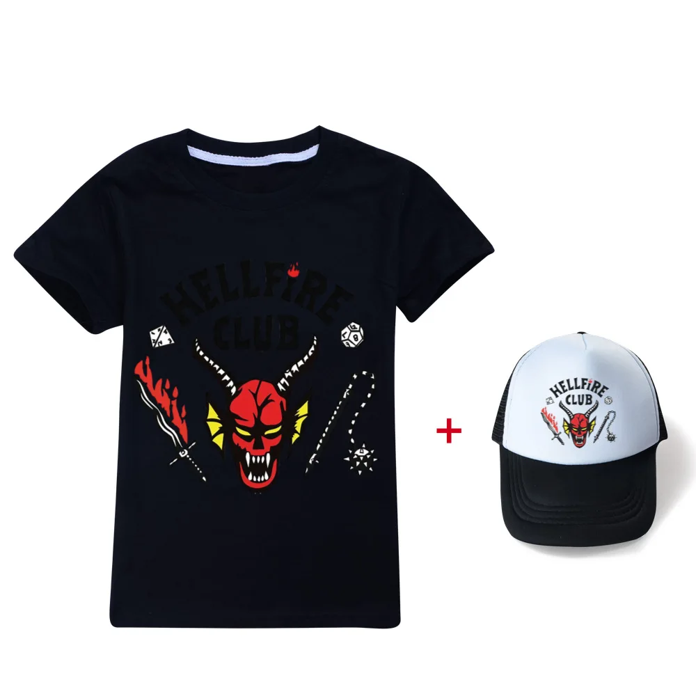 Boys Girls Summer Cotton t shirt Clothes Toddler Kid Stranger Things Hellfire Short Sleeve T-shirts cap Child Teen Tops Clothing
Boys Girls Summer Cotton t shirt Clothes Toddler Kid Stranger Things Hellfire Short Sleeve T-shirts cap Child Teen Tops Clothing