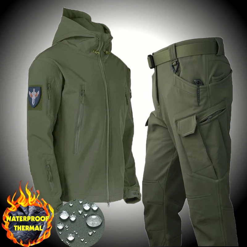 Autumn Waterproof Sets Winter Men's Jacket 2 Piece Set Thermal Jacket Men's Coat Windproof Winter Men's Jacket Hiking Suits
Autumn Waterproof Sets Winter Men's Jacket 2 Piece Set Thermal Jacket Men's Coat Windproof Winter Men's Jacket Hiking Suits