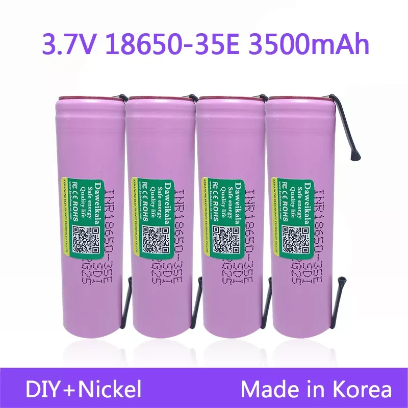 NEW New 18650 battery 35E 3.7V 3500mAh 18650 Lithium Rechargeable Battery For battery pack for 35E 18650 battery+DIY Nickel
NEW New 18650 battery 35E 3.7V 3500mAh 18650 Lithium Rechargeable Battery For battery pack for 35E 18650 battery+DIY Nickel