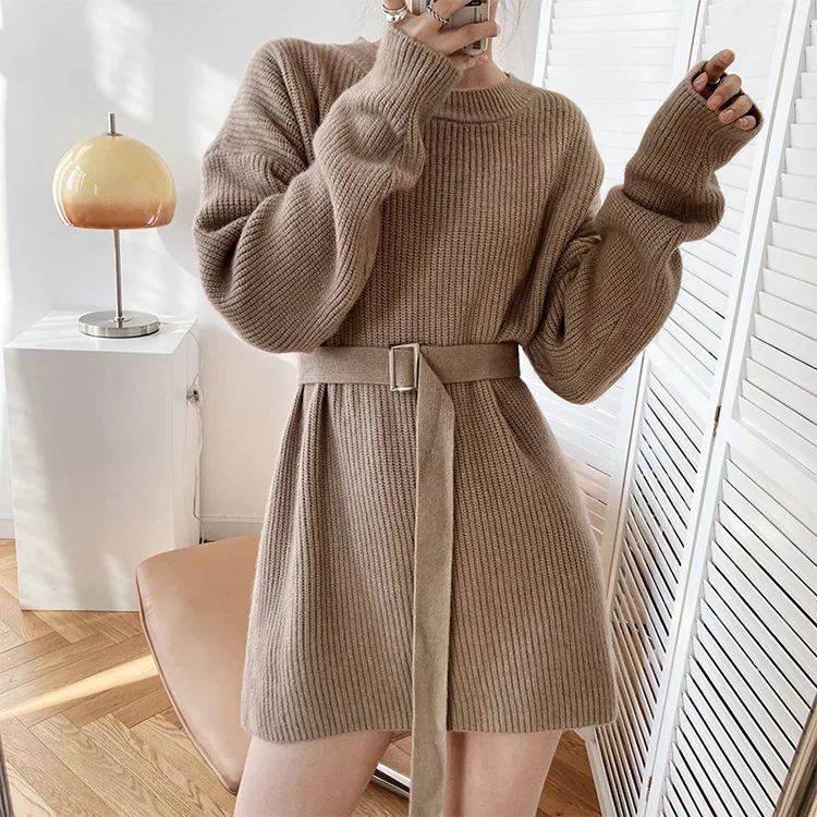 Dress of sweater of new fund autumn winter sets head languid lazy collect waist round to get in long paragraph knit skirt female
Dress of sweater of new fund autumn winter sets head languid lazy collect waist round to get in long paragraph knit skirt female