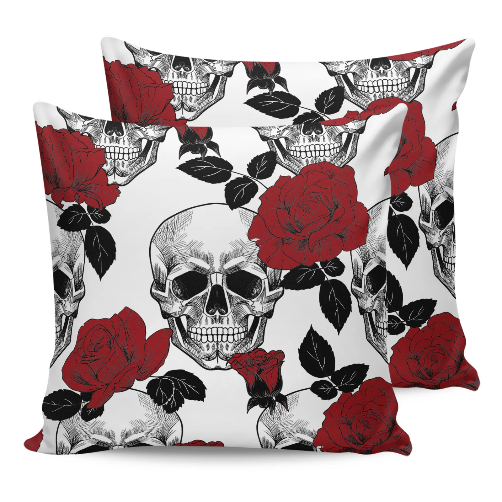 2PCS Pillowcases Red Roses Skulls Flower Cushion Cover Home Bedding Living Room Decorative Couch Throw Pillow Case
2PCS Pillowcases Red Roses Skulls Flower Cushion Cover Home Bedding Living Room Decorative Couch Throw Pillow Case