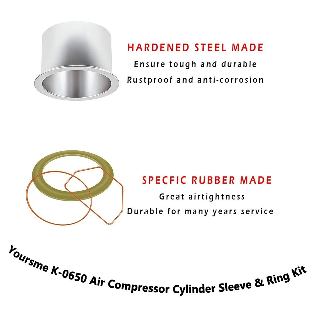 Brand New Air Compressor Kit K-0650 Useful 1 Set Accessories Adapter Compressor Cylinder Ring Fits Model 165080
Brand New Air Compressor Kit K-0650 Useful 1 Set Accessories Adapter Compressor Cylinder Ring Fits Model 165080