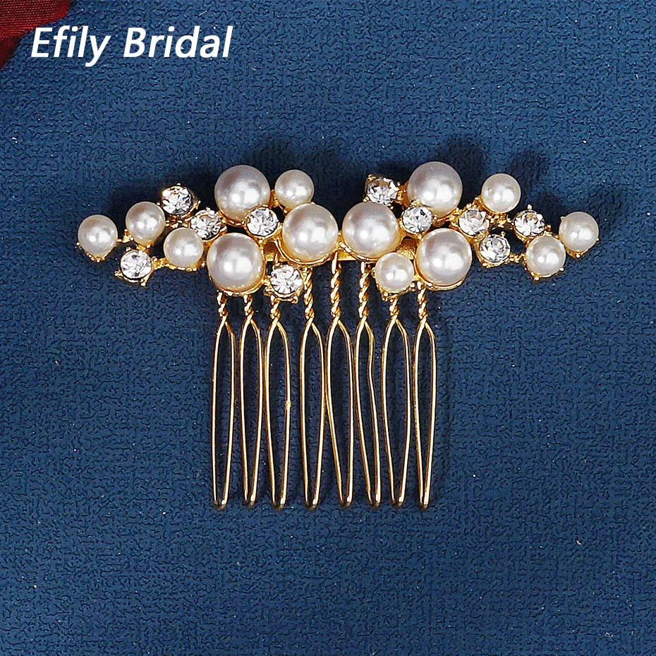 Efily Gold Color Pearl Wedding Comb Bridal Hair Accessories Rhinestone Headpiece for Women Bride Hair Jewelry Bridesmaid Gift
Efily Gold Color Pearl Wedding Comb Bridal Hair Accessories Rhinestone Headpiece for Women Bride Hair Jewelry Bridesmaid Gift
