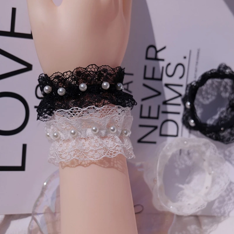 Adjustable Simple Lace Bracelet Gothic Jewelry Punk Pearl Lace Bangle Hand Sleeve Wristband Sweet Lace Bangle
Adjustable Simple Lace Bracelet Gothic Jewelry Punk Pearl Lace Bangle Hand Sleeve Wristband Sweet Lace Bangle