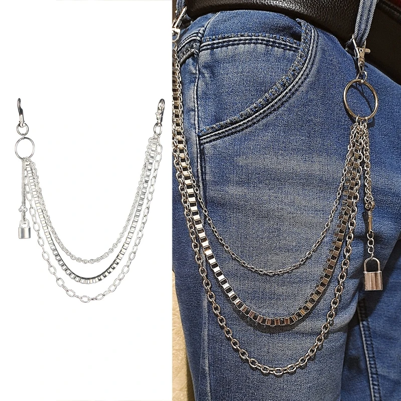 2022 Lock Shaped Pant Chain Women Multi Layer Street Metal Trousers Key Chain Punk Hip-hop Waist Chains Belt for Pant Jeans
2022 Lock Shaped Pant Chain Women Multi Layer Street Metal Trousers Key Chain Punk Hip-hop Waist Chains Belt for Pant Jeans