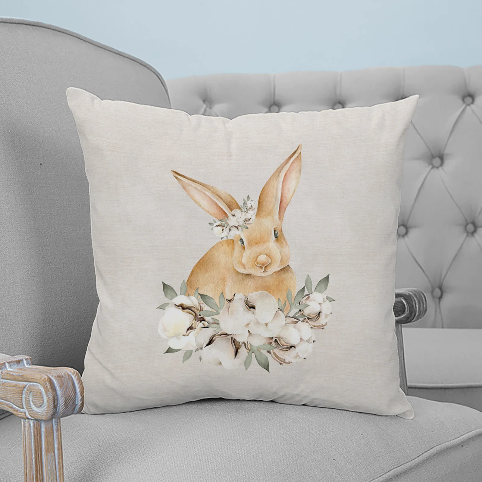 Easter Watercolor Cotton Bunny Throw Pillows Case Home Decor Cushion Cover Throw Pillowcase for Bedroom Sofa Decorations
Easter Watercolor Cotton Bunny Throw Pillows Case Home Decor Cushion Cover Throw Pillowcase for Bedroom Sofa Decorations