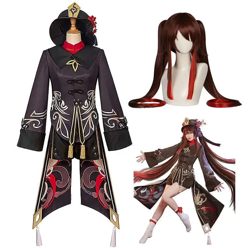 Game Genshin Impact Hu Tao Cosplay Costume Uniform Wig Halloween Party Chinese Style Costumes Hat Ring Suit
Game Genshin Impact Hu Tao Cosplay Costume Uniform Wig Halloween Party Chinese Style Costumes Hat Ring Suit