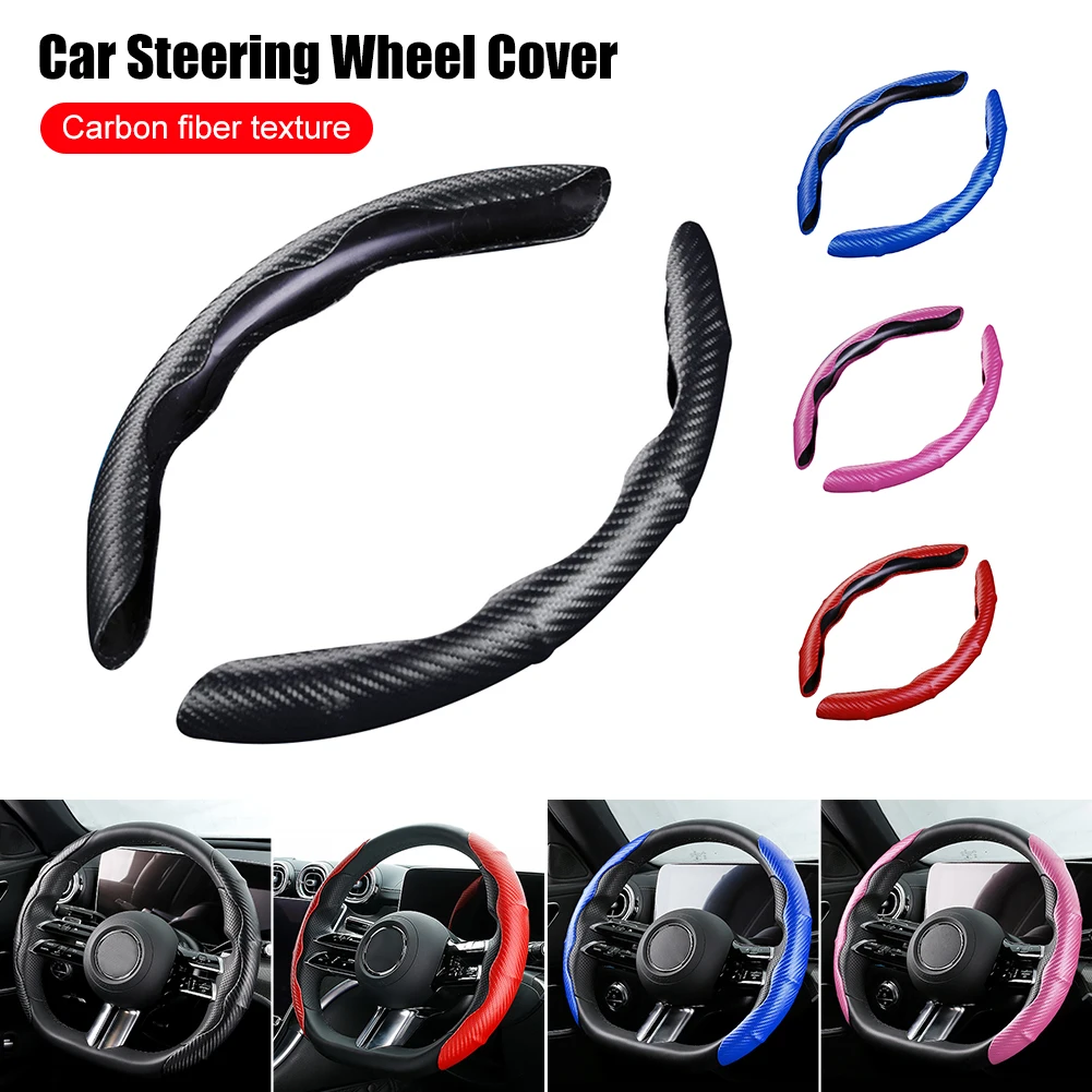1Pair Car Steering Wheel Cover 38cm Anti Slip Carbon Black Fiber Silicone Steering Wheel Booster Cover Accessories For Auto Deco
1Pair Car Steering Wheel Cover 38cm Anti Slip Carbon Black Fiber Silicone Steering Wheel Booster Cover Accessories For Auto Deco