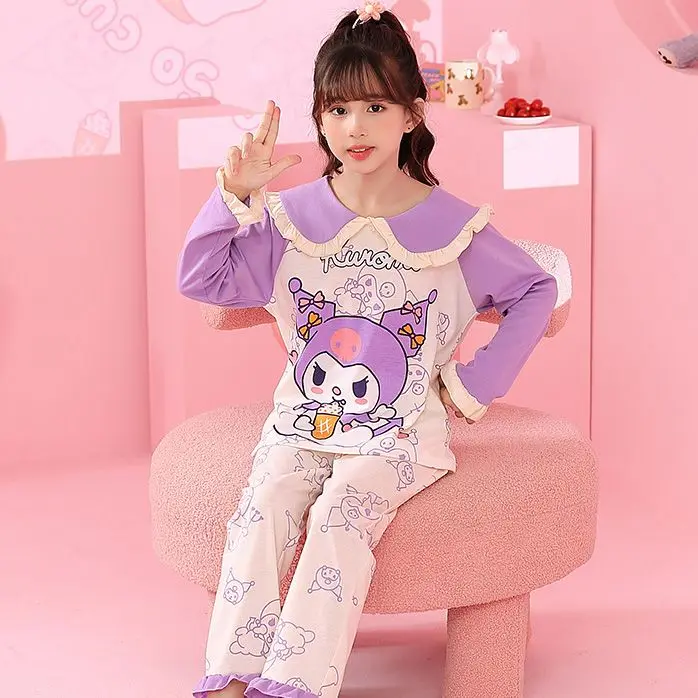 Sanrio Kawaii Hello Kitty аниме детская весенне-осенняя Пижама милая My Melody Kuromi мультяшная удобная домашняя одежда подарки для девочек
Sanrio Kawaii Hello Kitty аниме детская весенне-осенняя Пижама милая My Melody Kuromi мультяшная удобная домашняя одежда подарки для девочек