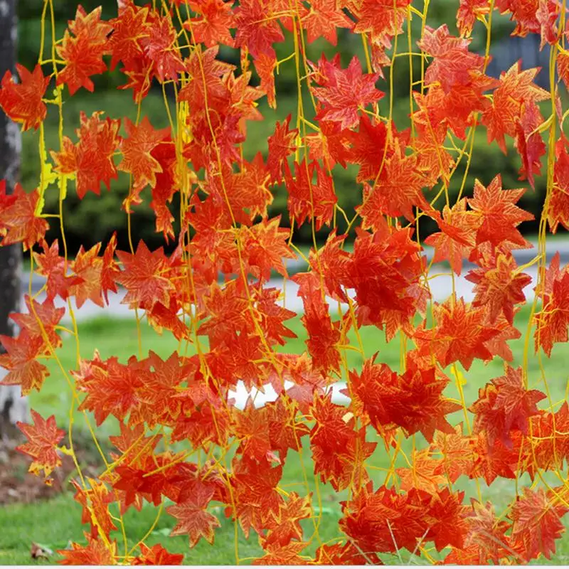 2.3M Artificial Vine Red Autumn Maple Leaf Fake Garland Plants Foliage Garden For Wedding Party Home Decoration
2.3M Artificial Vine Red Autumn Maple Leaf Fake Garland Plants Foliage Garden For Wedding Party Home Decoration