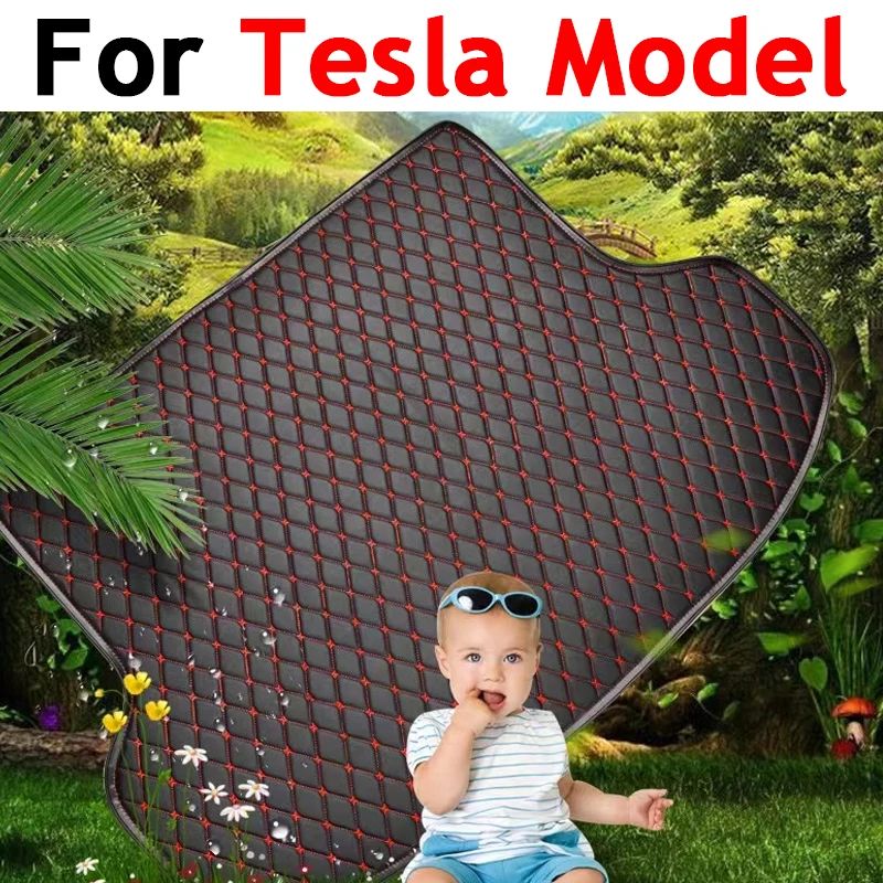 PU Leather Custom Car Trunk Mats for Tesla Model 3 Model Y Model S Model X Interior Details Car Accessories Carpet All Models
PU Leather Custom Car Trunk Mats for Tesla Model 3 Model Y Model S Model X Interior Details Car Accessories Carpet All Models