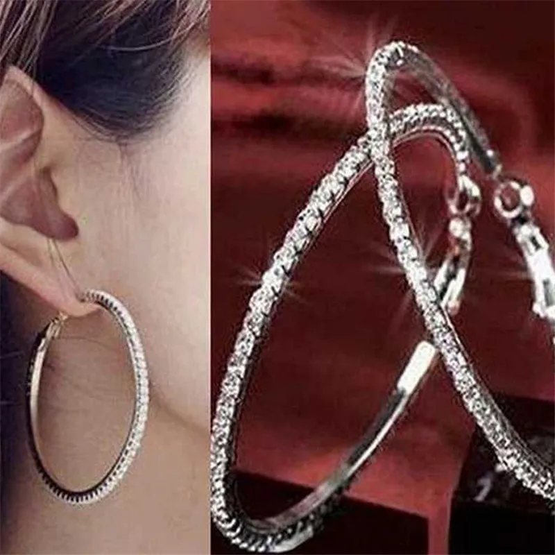 Simple and Fashionable Women's Large Earrings, Sparkling Crystal Wedding Round Earrings, Party Jewelry, Girl Accessories
Simple and Fashionable Women's Large Earrings, Sparkling Crystal Wedding Round Earrings, Party Jewelry, Girl Accessories