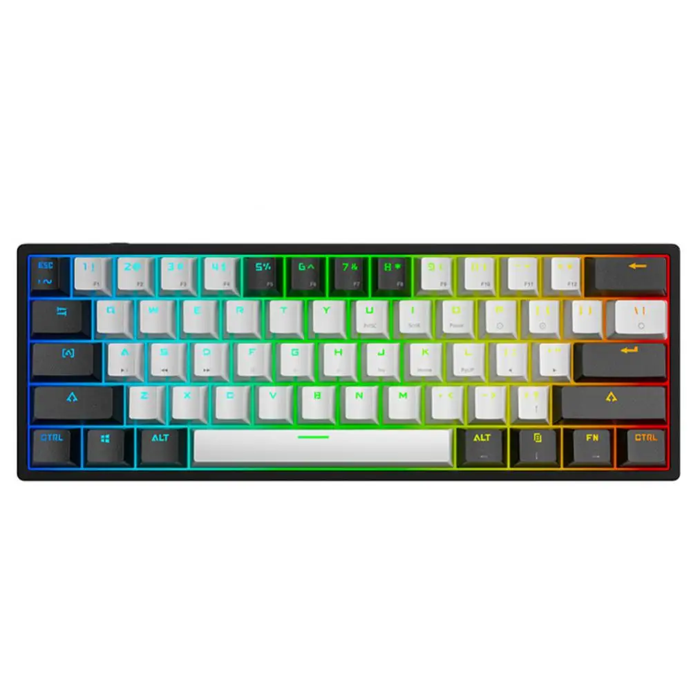 61-key Blue Switch Wired Keyboard Waterproof Usb Mechanical Keyboard 7 Color Backlight Adjustable Double-end Foot Support
61-key Blue Switch Wired Keyboard Waterproof Usb Mechanical Keyboard 7 Color Backlight Adjustable Double-end Foot Support