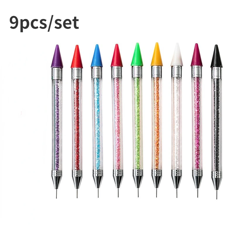 9pcs Nail Art Dual Heads Acrylic Design Metal Dotting Wax Pen Rhinestones Gem Picking Picker Manicure Drill Pencil Silicone Tool
9pcs Nail Art Dual Heads Acrylic Design Metal Dotting Wax Pen Rhinestones Gem Picking Picker Manicure Drill Pencil Silicone Tool