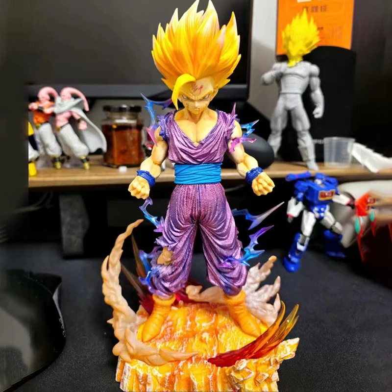 25 см ПВХ Dragon Ball Gohan Аниме Фигурка Super Saiyan 2 Фигурки Статуя Gk Dbz Коллекция Модель