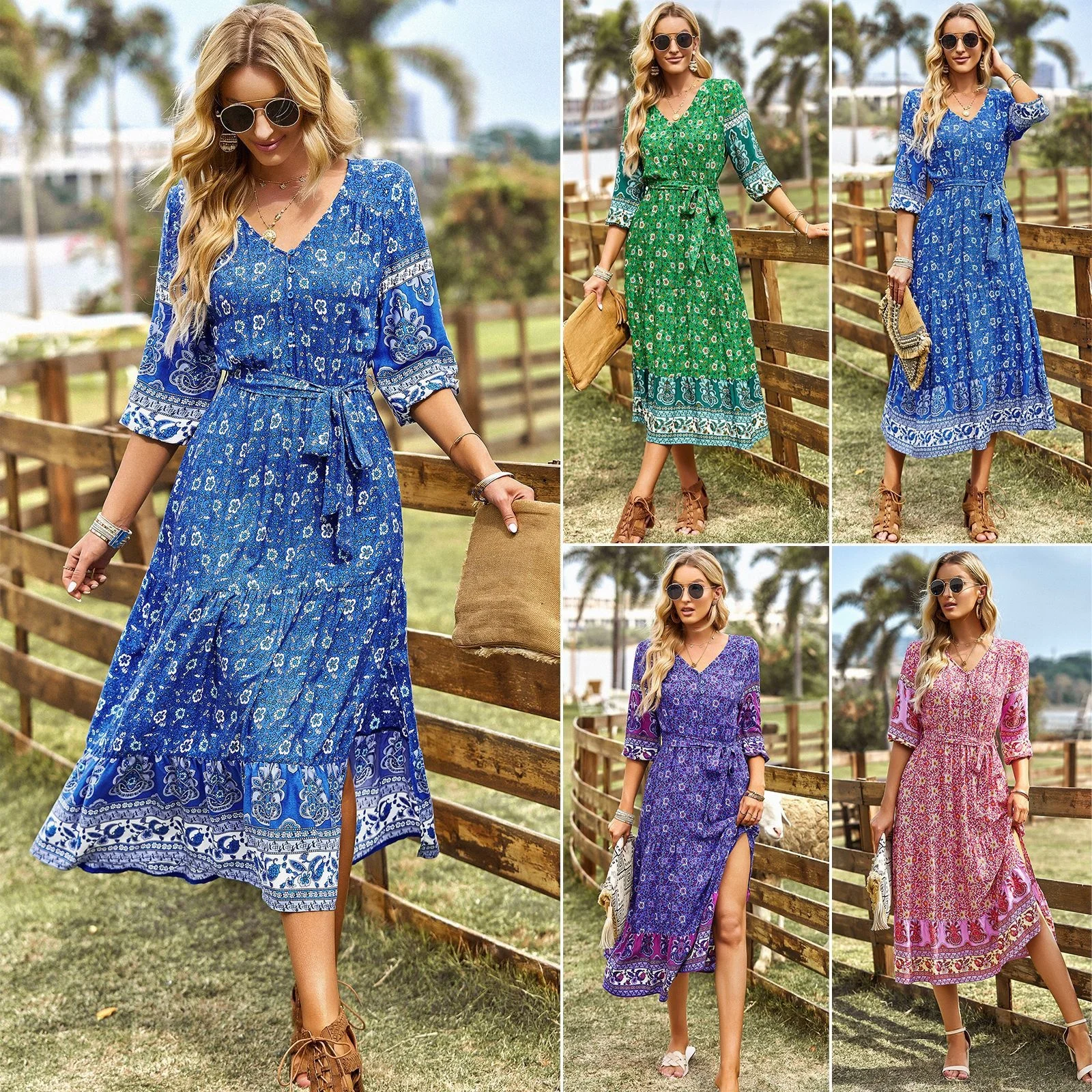 2023Casual print elegant dress, Fragmented Flower Dress Women's Summer Bohemian Leisure Holiday Dress
2023Casual print elegant dress, Fragmented Flower Dress Women's Summer Bohemian Leisure Holiday Dress