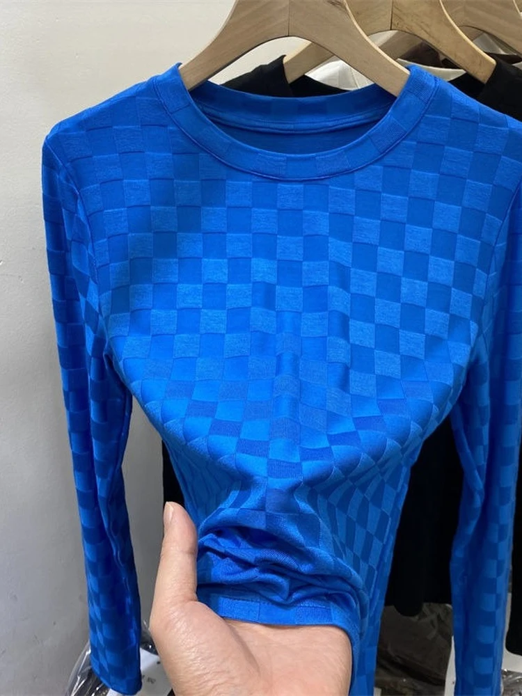 Summer Women's T-shirt Plaid Spring Sexy Tight Y2k Comfortable and Versatile Solid Color Long-sleeved Fashion Tops
Summer Women's T-shirt Plaid Spring Sexy Tight Y2k Comfortable and Versatile Solid Color Long-sleeved Fashion Tops