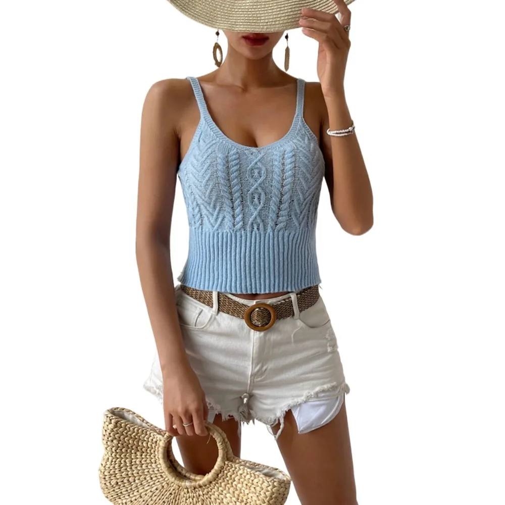 Летний женский топ в европейском и американском стиле, сексуальный обтягивающий топ с открытым пупком и подтяжками
Летний женский топ в европейском и американском стиле, сексуальный обтягивающий топ с открытым пупком и подтяжками