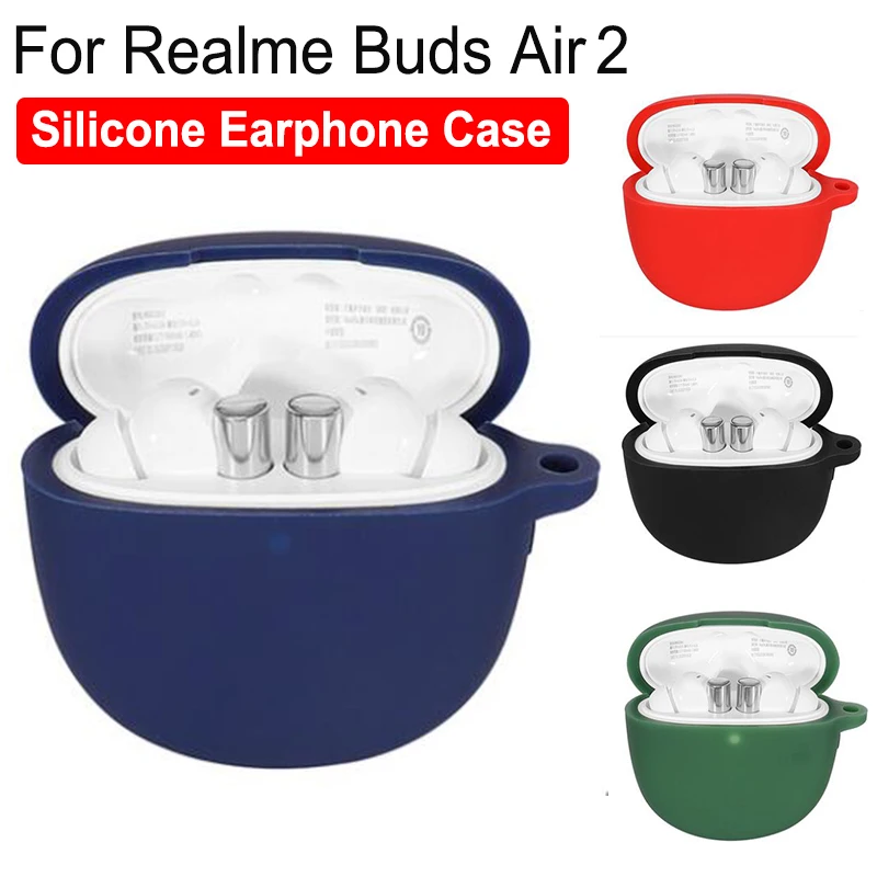 Мягкий силиконовый чехол для наушников Realme Buds Air 2 с защитой от падения защитный