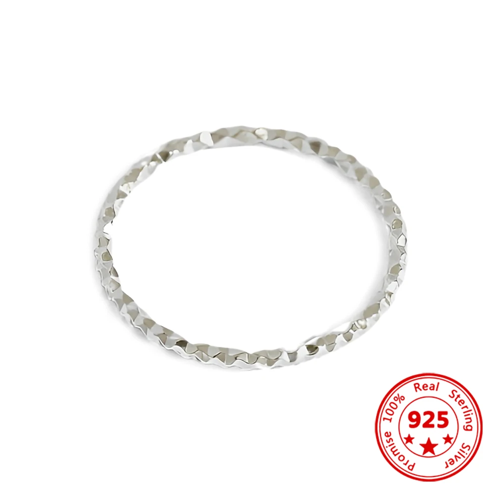 100% 925 Sterling Silver Ring Fashion Glint Gleam Thin Little Finger Rings For Women Fine Jewelry Holiday Gifts For Loved Ones
100% 925 Sterling Silver Ring Fashion Glint Gleam Thin Little Finger Rings For Women Fine Jewelry Holiday Gifts For Loved Ones