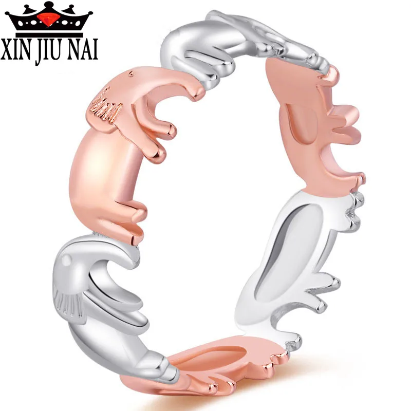 Rose Gold alternation Color Elephant For Women Animal Rings Jewelry Lucky Christmas Gifts Silver Color Finger Rings
Rose Gold alternation Color Elephant For Women Animal Rings Jewelry Lucky Christmas Gifts Silver Color Finger Rings