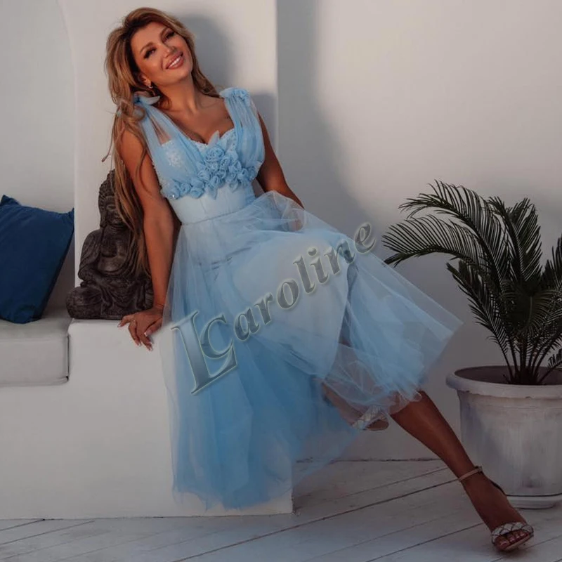 Caroline Aqua Blue Elegant Tulle Tank Pearl Sleeveless Luxury Celebrity Gown Evening Dress A-Line Personalised Vestido De Fiesta
Caroline Aqua Blue Elegant Tulle Tank Pearl Sleeveless Luxury Celebrity Gown Evening Dress A-Line Personalised Vestido De Fiesta