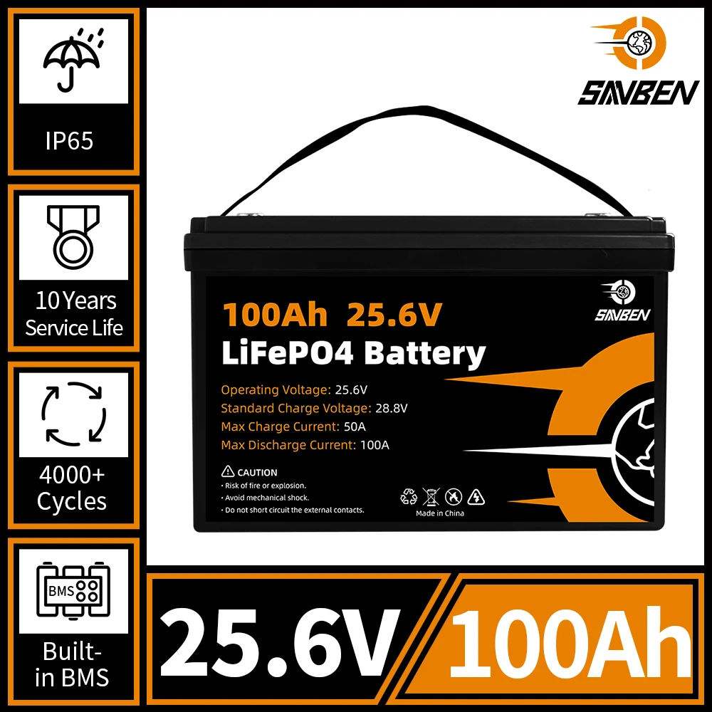Встроенная аккумуляторная батарея BMS LiFePO4, 24 В, 100 Ач, аккумуляторная батарея для солнечных и морских судов за пределами сетки, домашнее хране...
Встроенная аккумуляторная батарея BMS LiFePO4, 24 В, 100 Ач, аккумуляторная батарея для солнечных и морских судов за пределами сетки, домашнее хране...